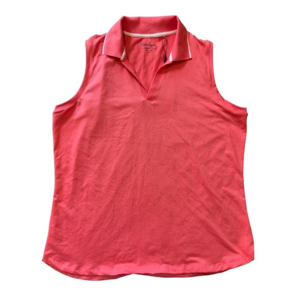Walter Hagen Womens P11 Sleeveless Johnny Polo Tropical Hibiscus Pink XL NEW